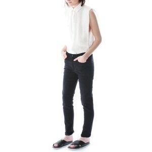 R13 Slouch Skinny Black Denim Jeans